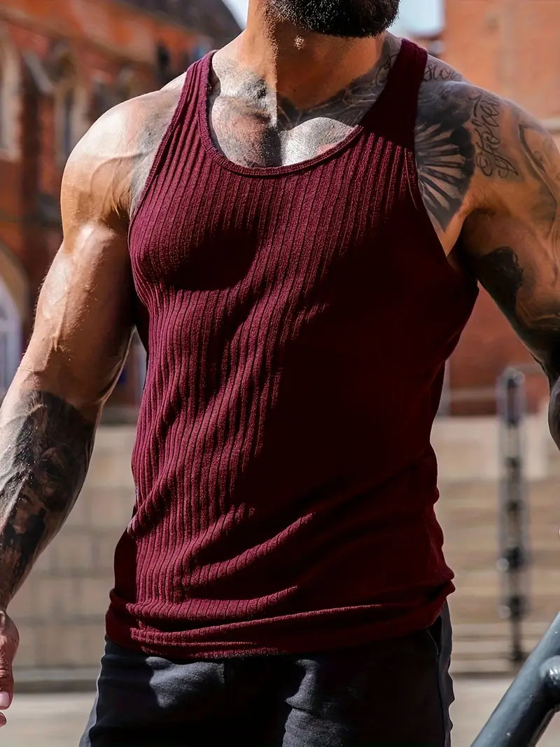 Variant image for Men's Comfortable Breathable Fabric Tank Top with Versatile Design-25