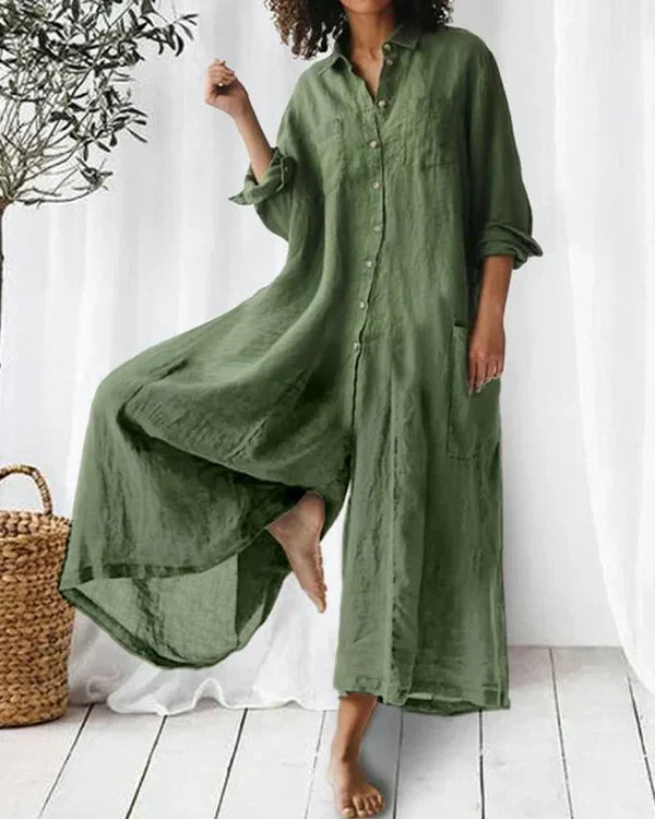 Women's Elegant Premium Fabric Jumpsuit with Relaxed Fit