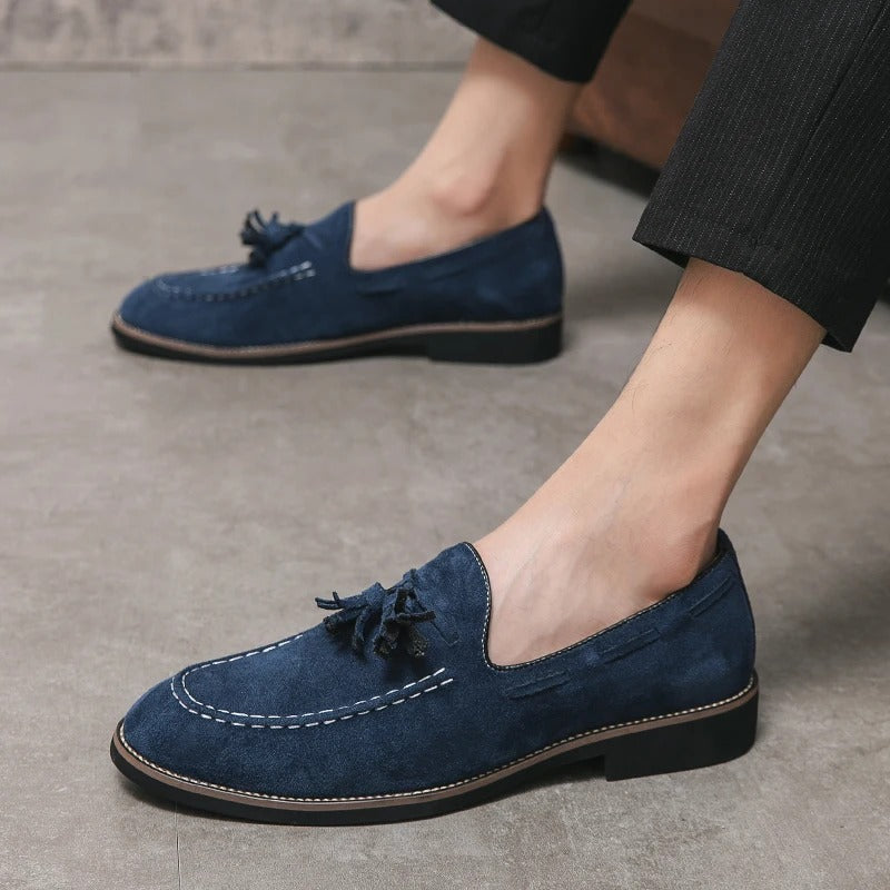 Variant image for Men's Refined Suede Loafers with Elegant Detailing-23