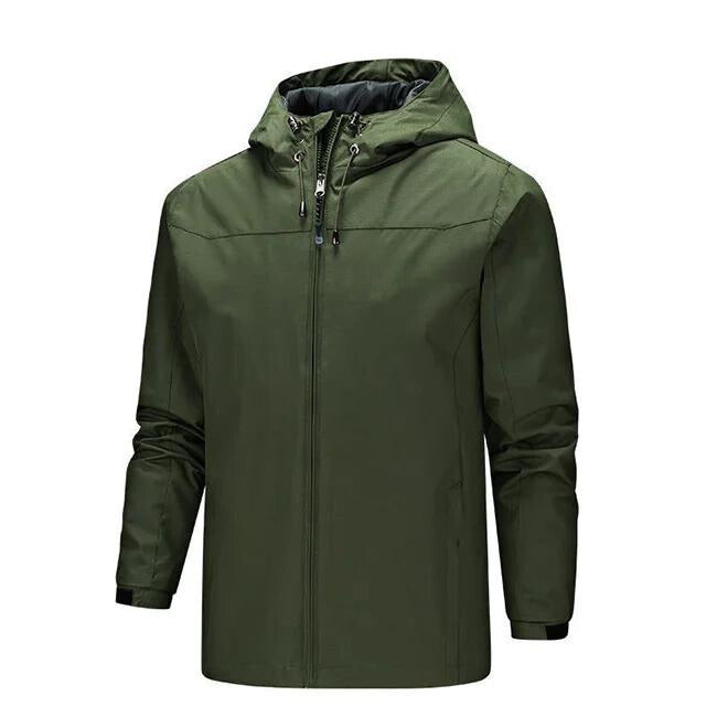 Variant image for Men's Functional Waterproof Jacket with Adjustable Hood and Zippered Pockets-5