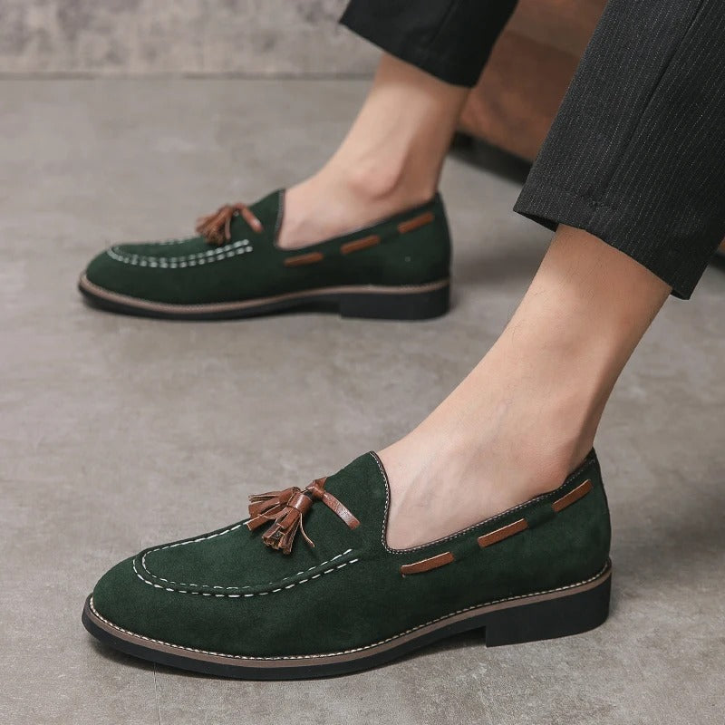 Variant image for Men's Refined Suede Loafers with Elegant Detailing-34