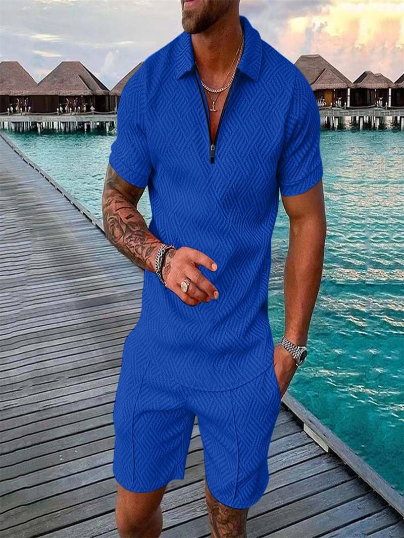 Variant image for Men's Casual Stylish Fabric Outfit with Coordinated Top and Trousers-41