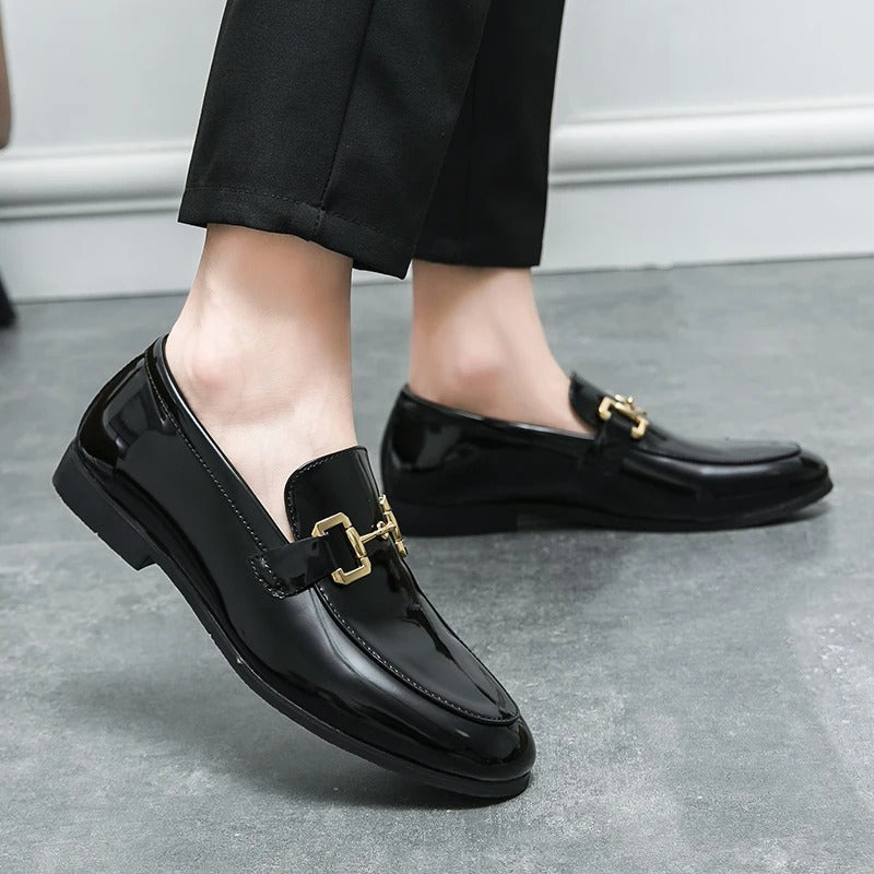 Men's Stylish Leather Loafer with Front Strap