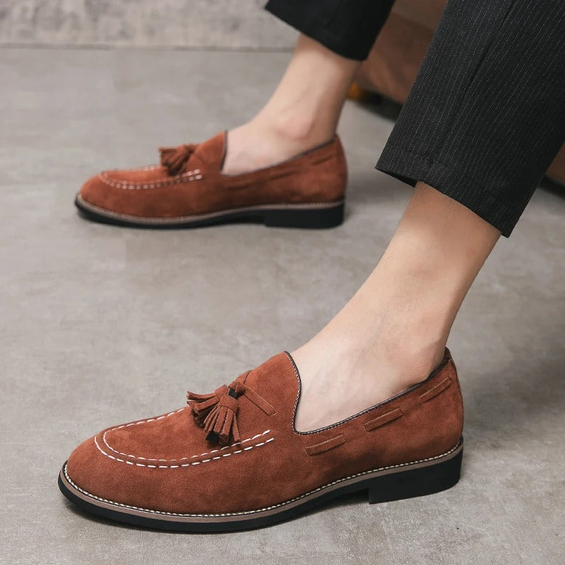 Variant image for Men's Refined Suede Loafers with Elegant Detailing-1