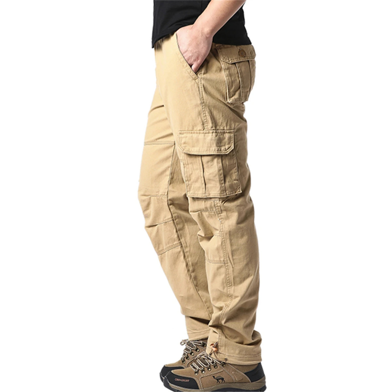 Men's Stylish Stretch Fabric Cargo Pants with Tactical Pockets
