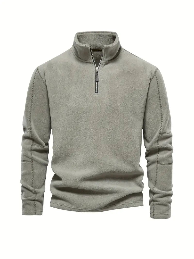 Variant image for Men's Stylish Corduroy Half Zip Sweater with Versatile Design-26