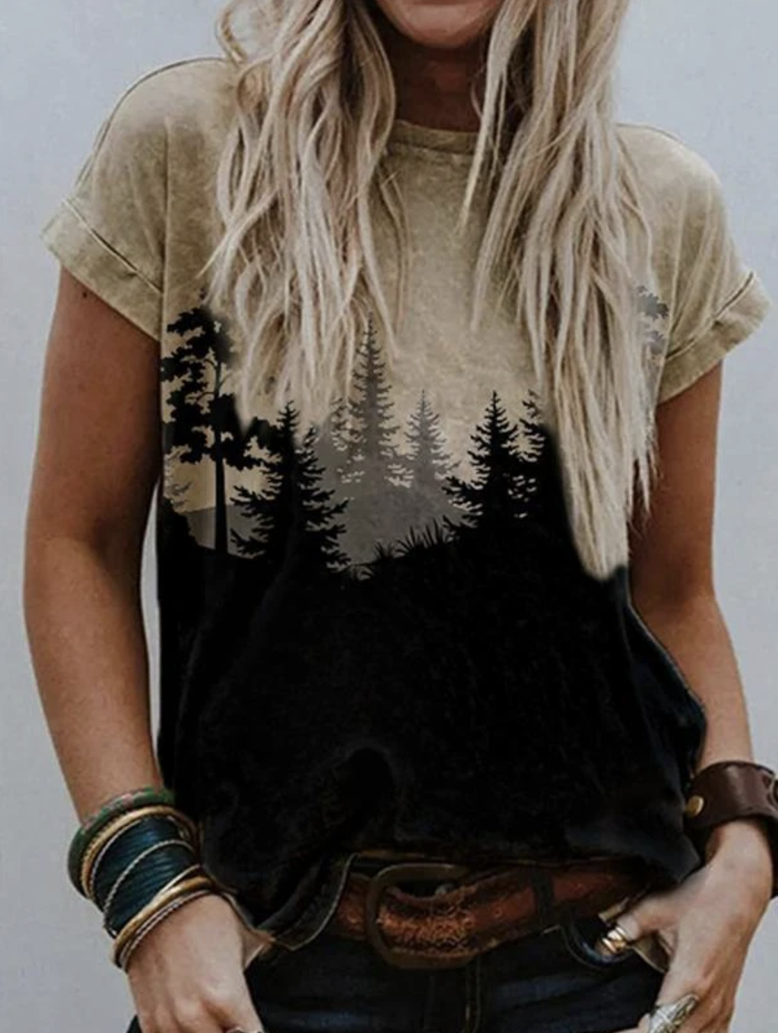 Variant image for Women's Stylish High-Quality T-Shirt with Winter Design-1