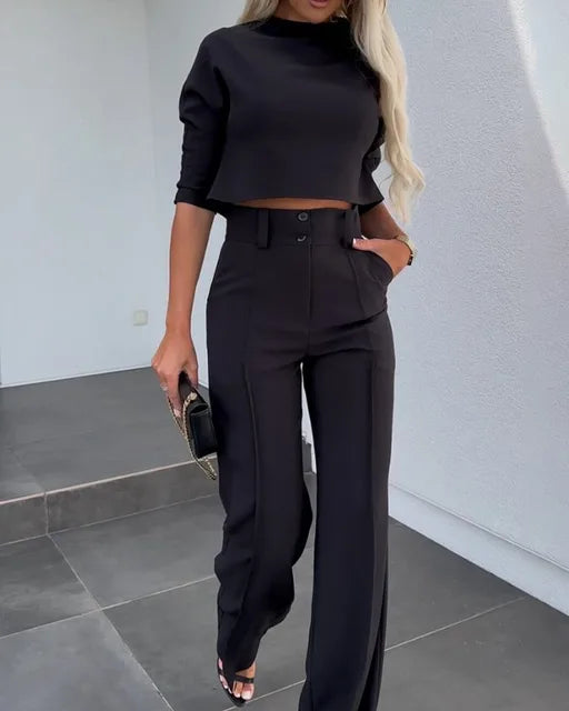 Women's Cozy Minimalist Winter Two Piece Set with Versatile Styling Options