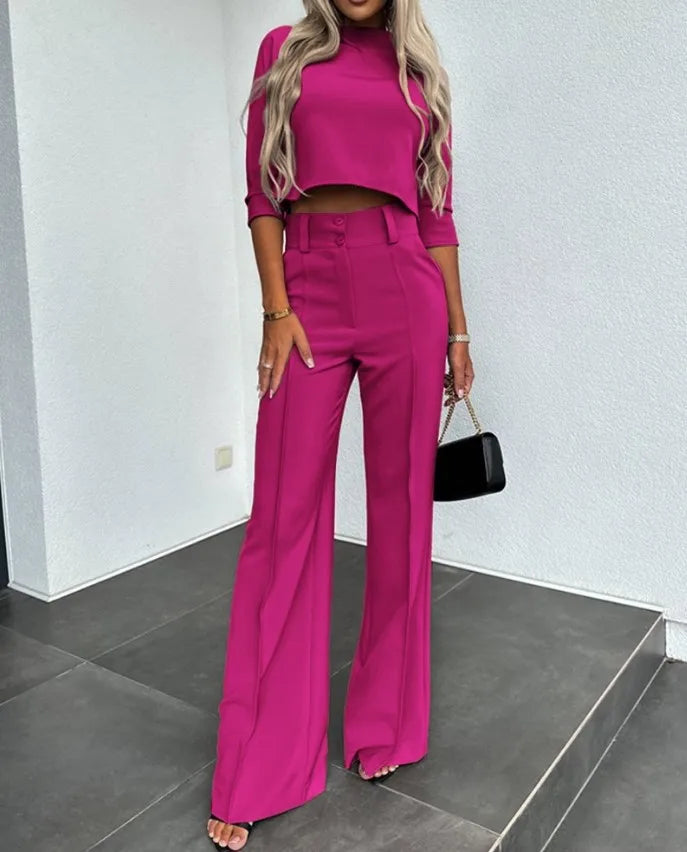 Women's Cozy Minimalist Winter Two Piece Set with Versatile Styling Options