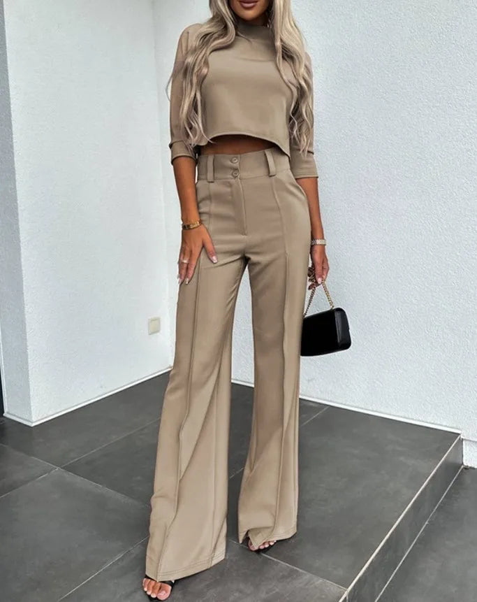 Women's Cozy Minimalist Winter Two Piece Set with Versatile Styling Options