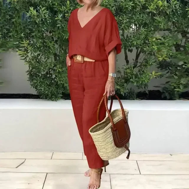 Variant image for Women's Elegant Lightweight Summer Dress with Sophisticated Details-1