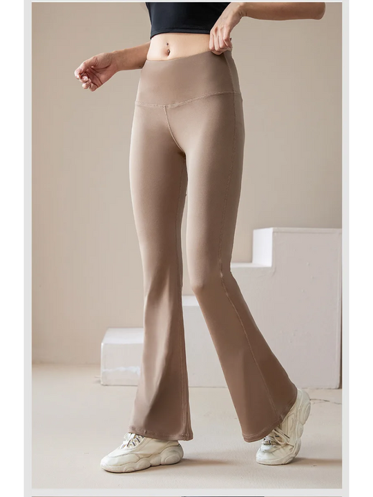 Women's Classic High Waisted Seamless Fit Flared Pants | Perfect for All Seasons