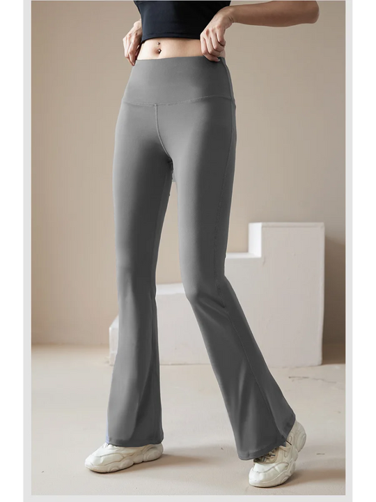 Women's Classic High Waisted Seamless Fit Flared Pants | Perfect for All Seasons