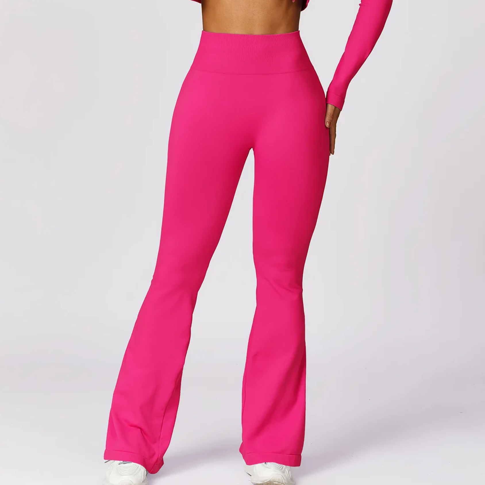 Variant image for Women's Comfortable Seamless Yoga Pants with High Waist and Flared Legs-16