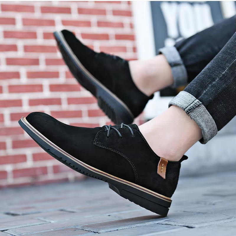 Variant image for Men's Elegant Leather Shoes with Cap-Toe Design-16