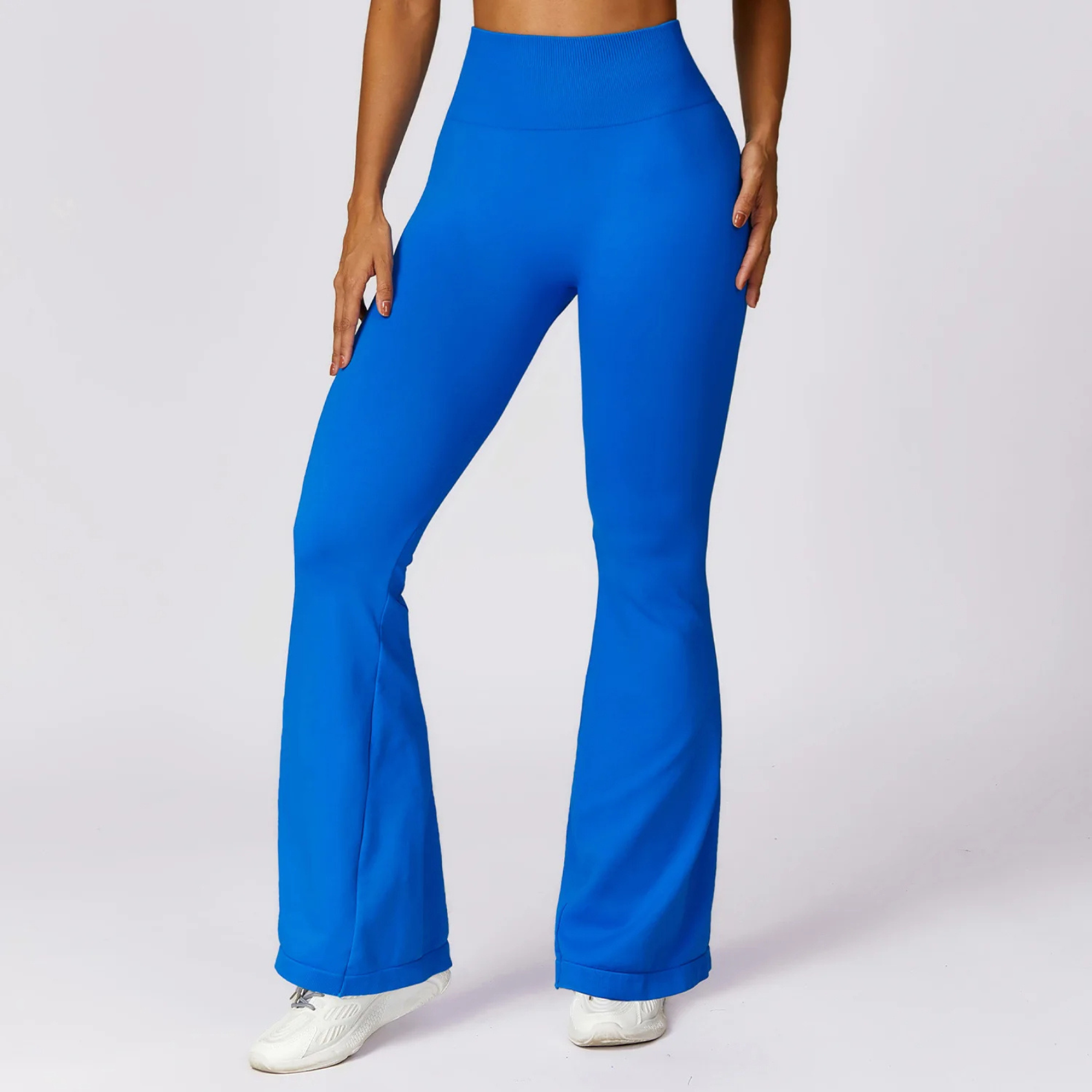 Women's Comfortable Seamless Yoga Pants with High Waist and Flared Legs