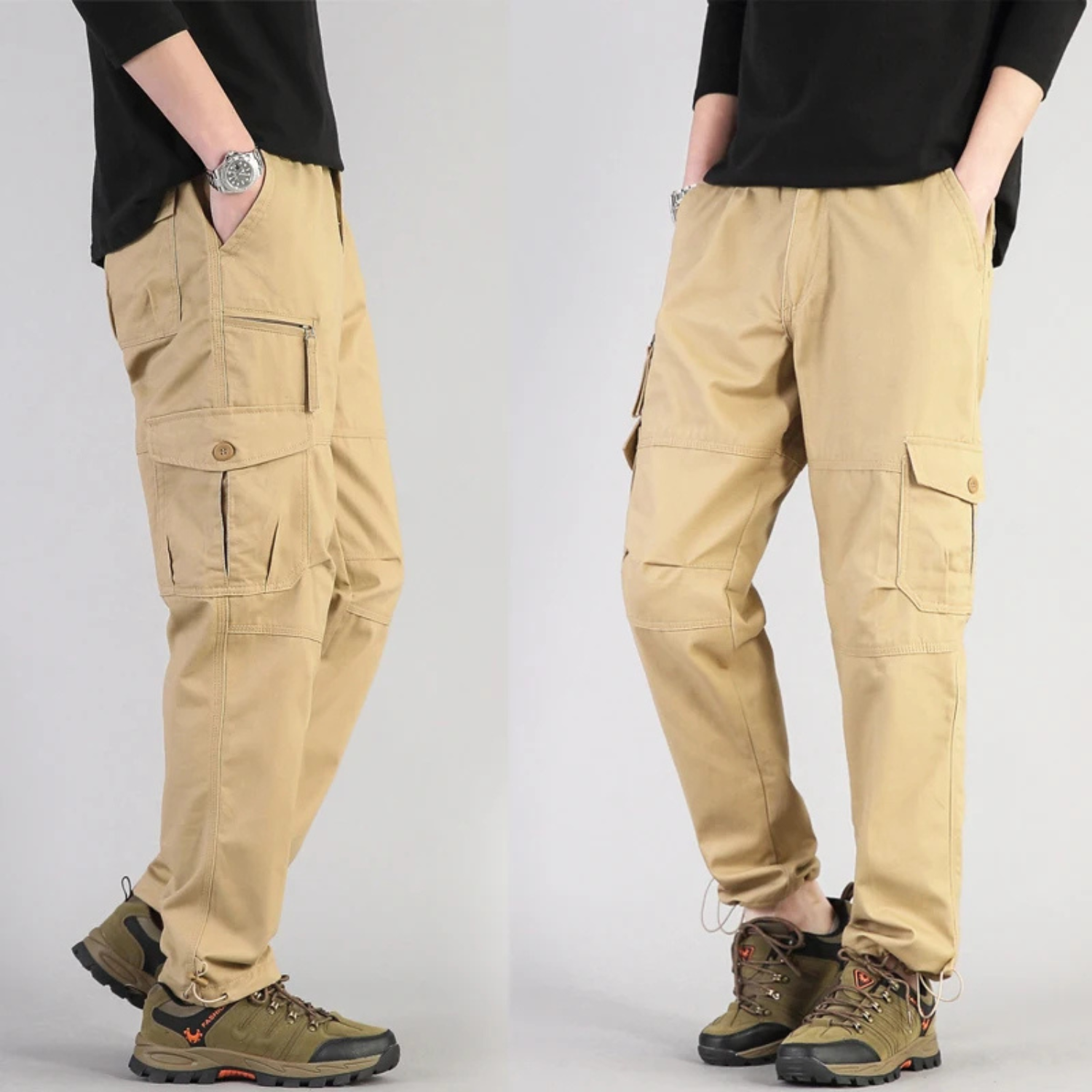 Variant image for Men's Stylish Stretch Fabric Cargo Pants with Tactical Pockets-9