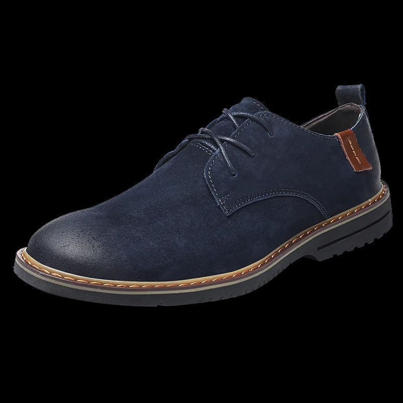 Men's Elegant Leather Shoes with Cap-Toe Design