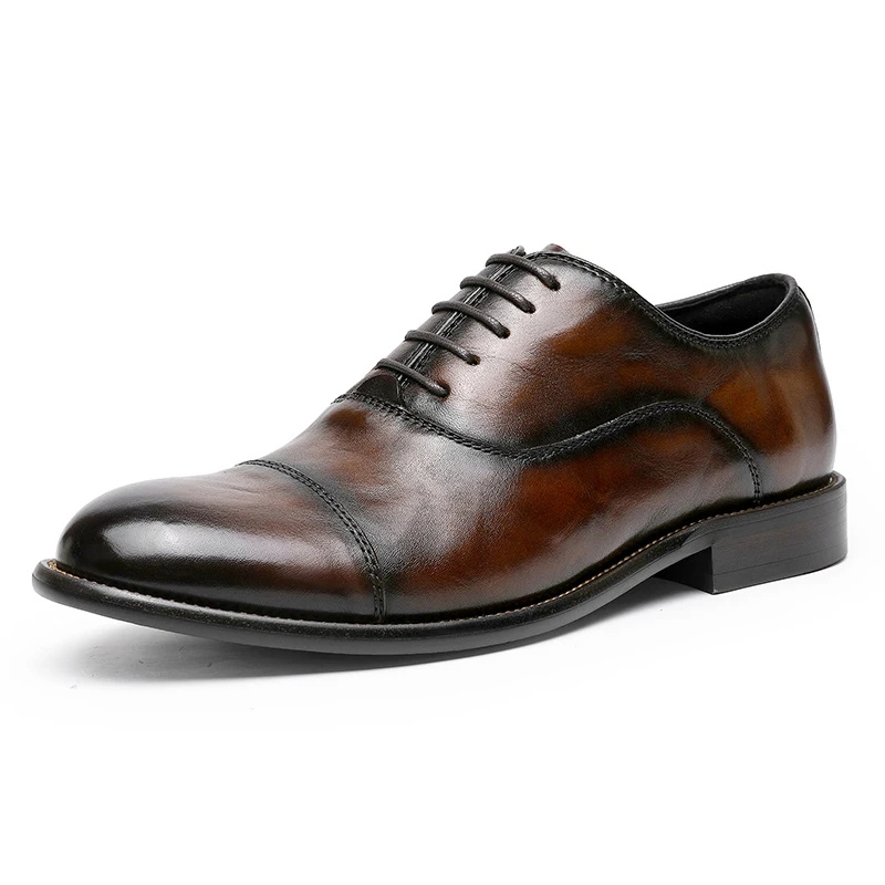 Men's Elegant Suede Shoes with Rubber Sole and Refined Stitching