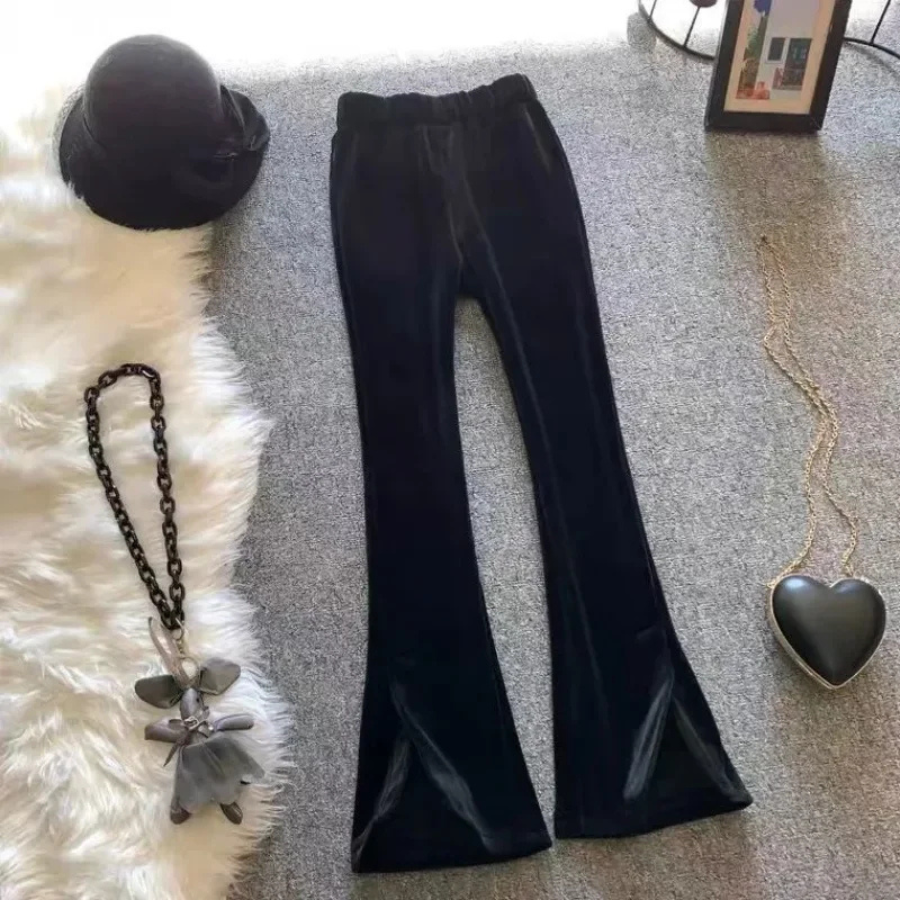 Women's Elegant Stretch Flared Pants with High Waist