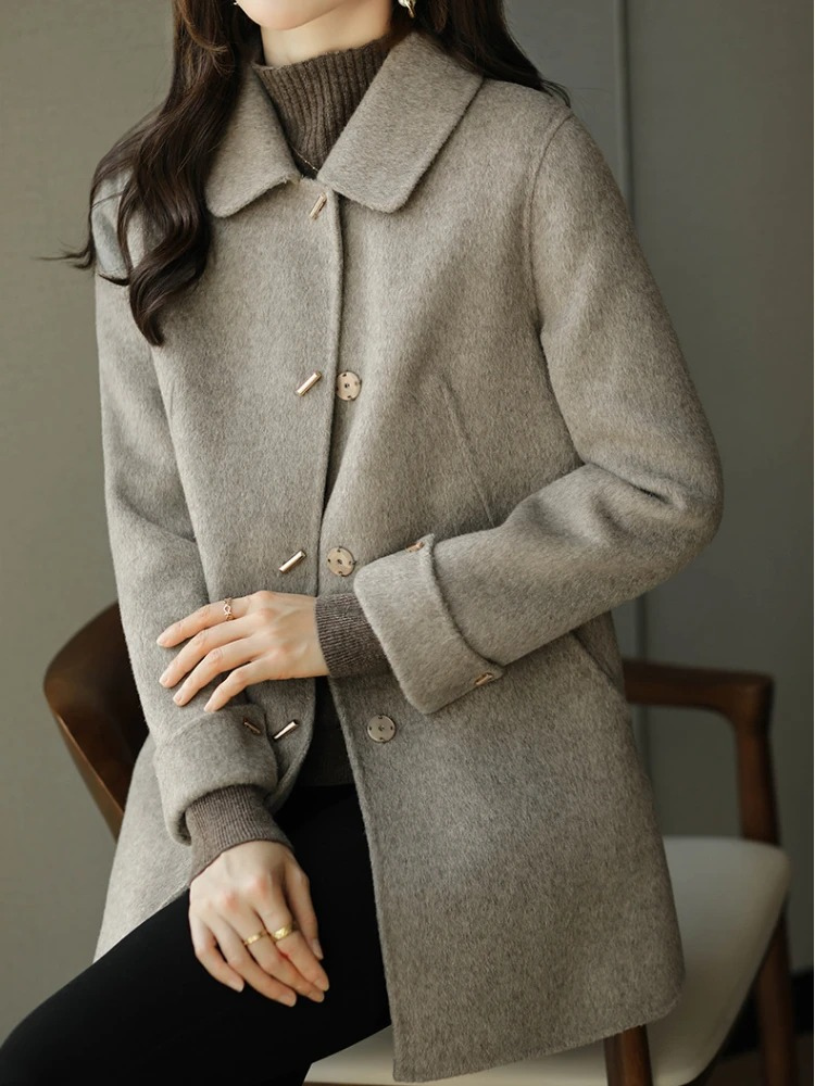 Women's Classic Turn Down Collar Trench Coat with Buttons | Perfect for All Seasons