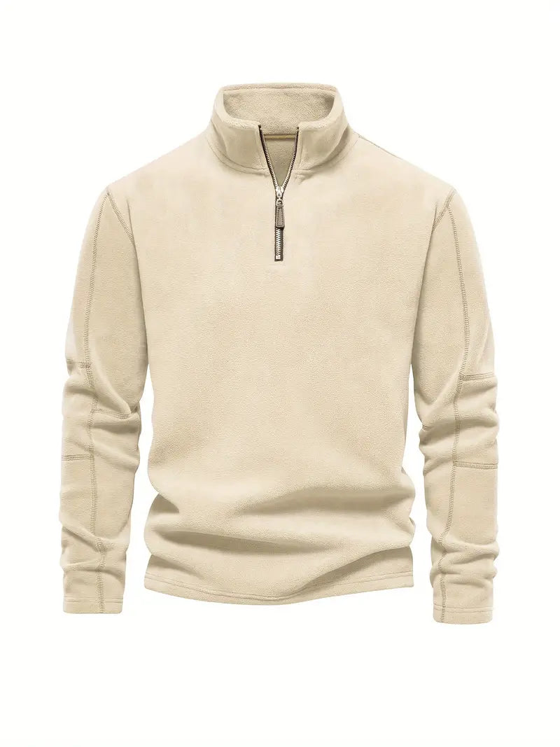 Variant image for Men's Stylish Corduroy Half Zip Sweater with Versatile Design-16