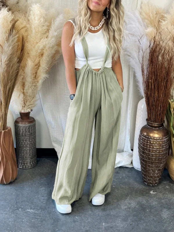Women's Comfortable Soft Fabric Jumpsuit with Loose Fit