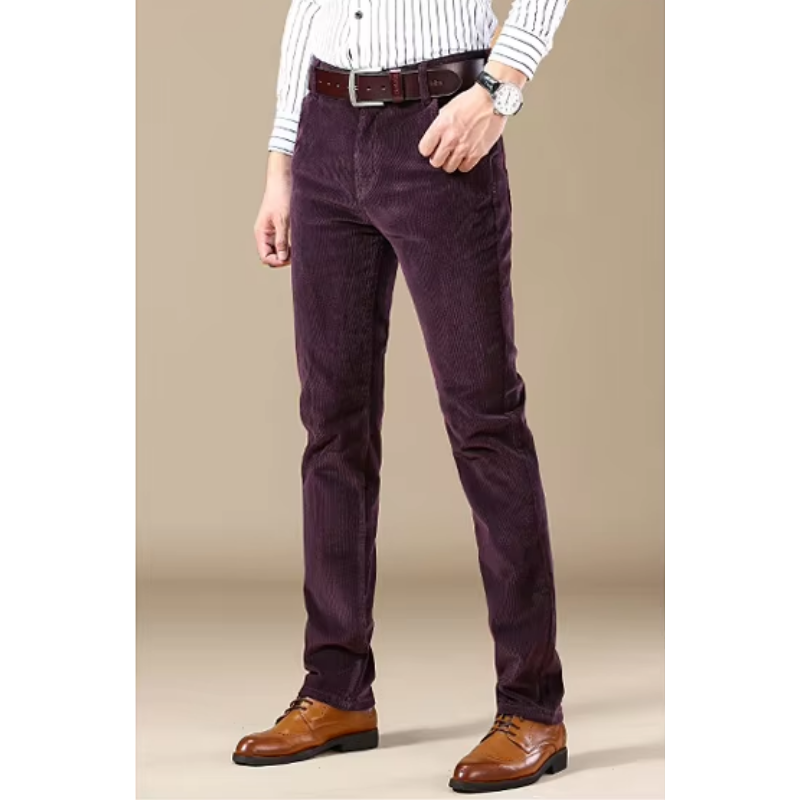 Men's Comfortable Corduroy Pants with Side Pockets