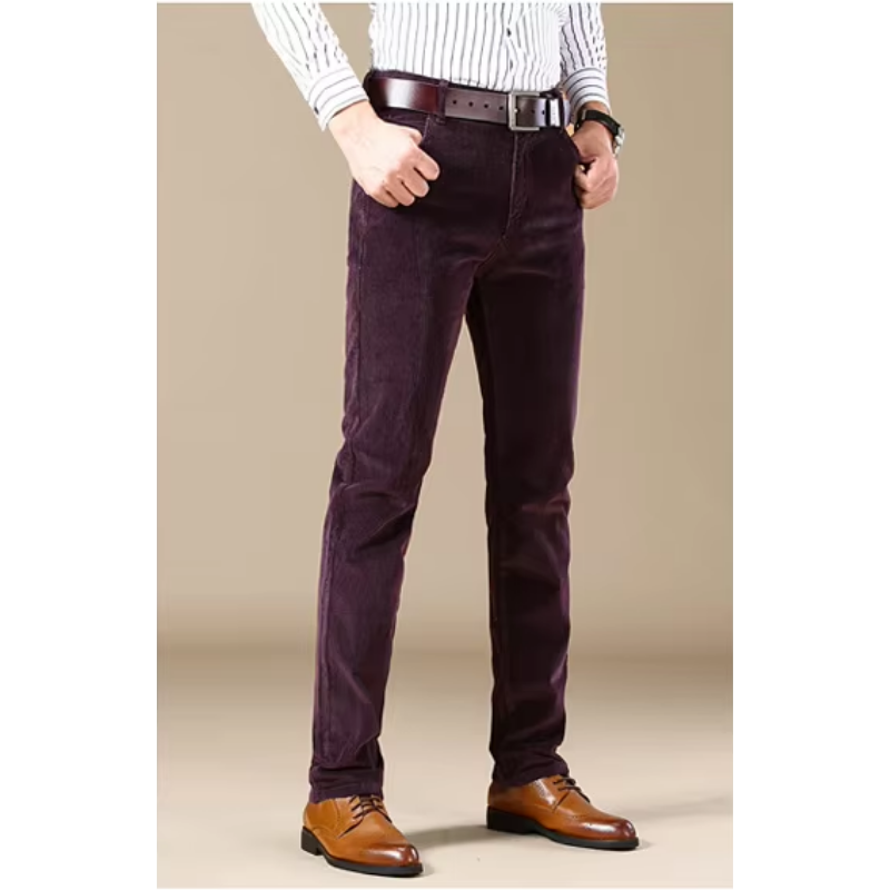 Men's Comfortable Corduroy Pants with Side Pockets