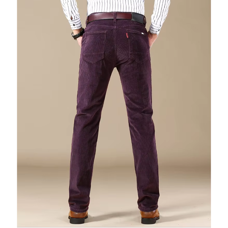 Men's Comfortable Corduroy Pants with Side Pockets