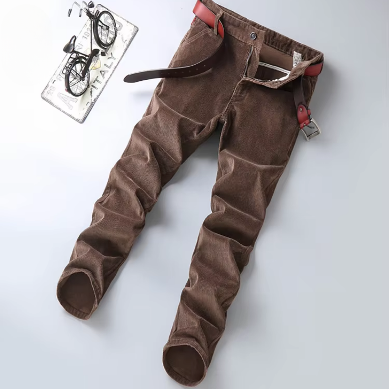 Men's Comfortable Corduroy Pants with Side Pockets