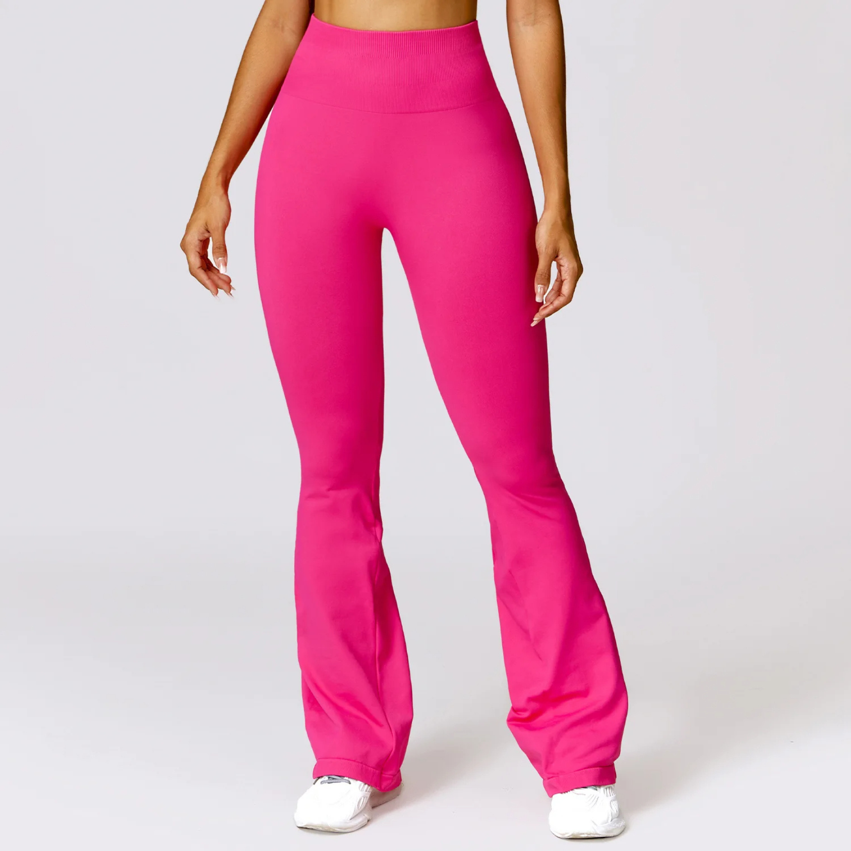 Women's Comfortable Seamless Yoga Pants with High Waist and Flared Legs