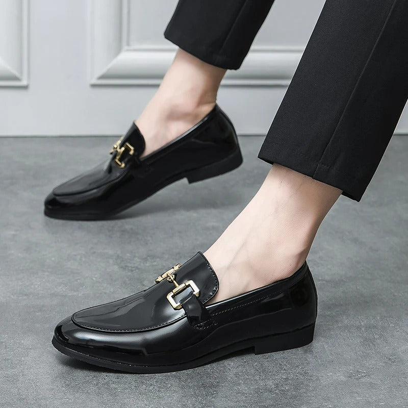 Men's Stylish Leather Loafer with Front Strap
