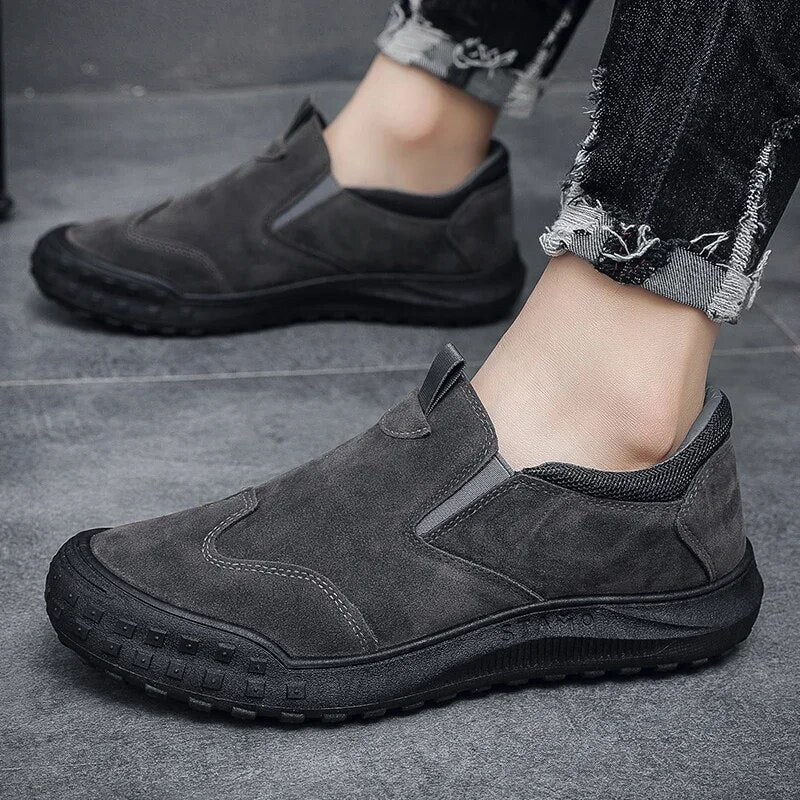 Men's Vintage Smooth Leather Loafer with Non-Slip Sole