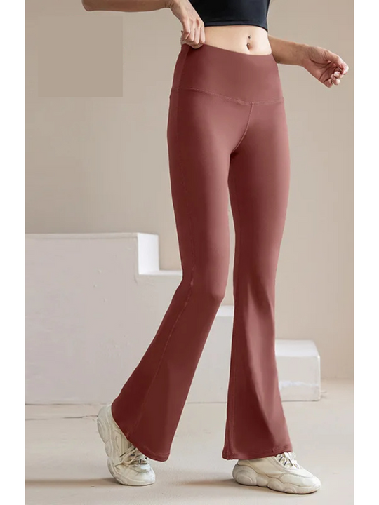 Women's Classic High Waisted Seamless Fit Flared Pants | Perfect for All Seasons