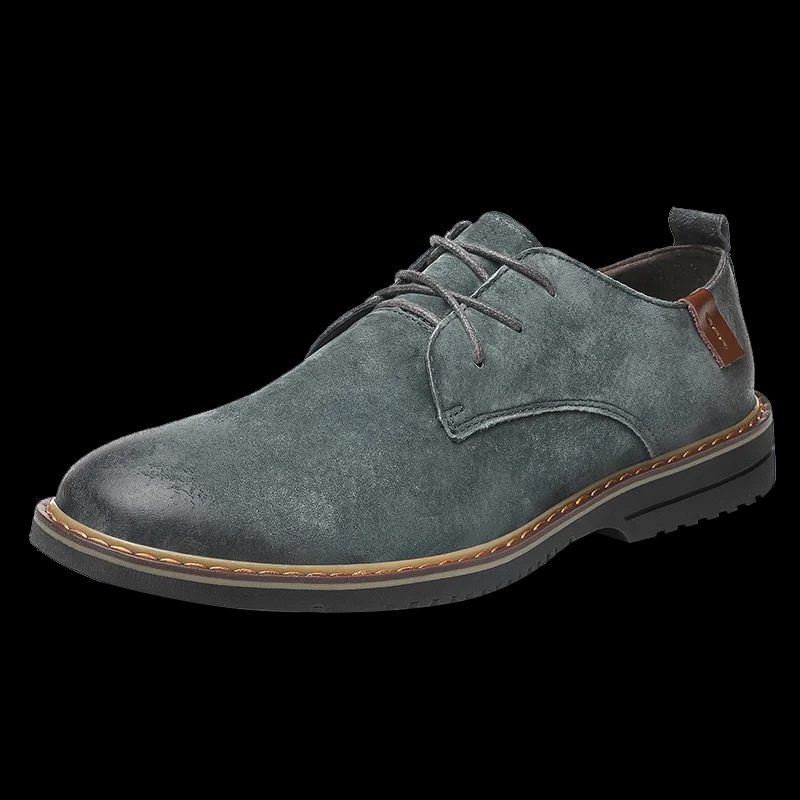 Men's Elegant Leather Shoes with Cap-Toe Design