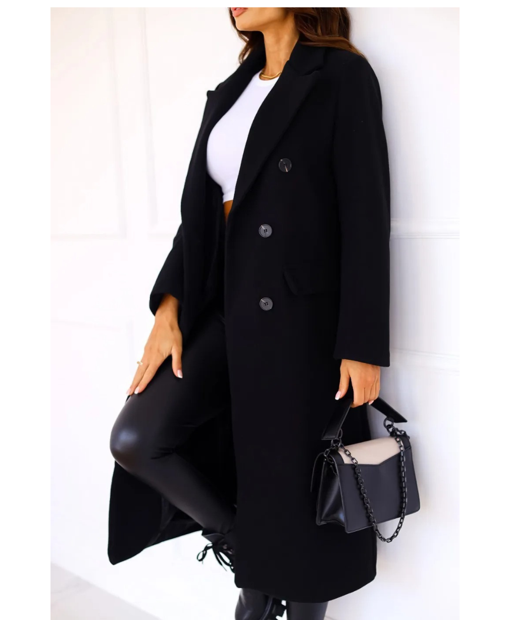 Women's Elegant Tailored Trench Coat with Double Knotted Design