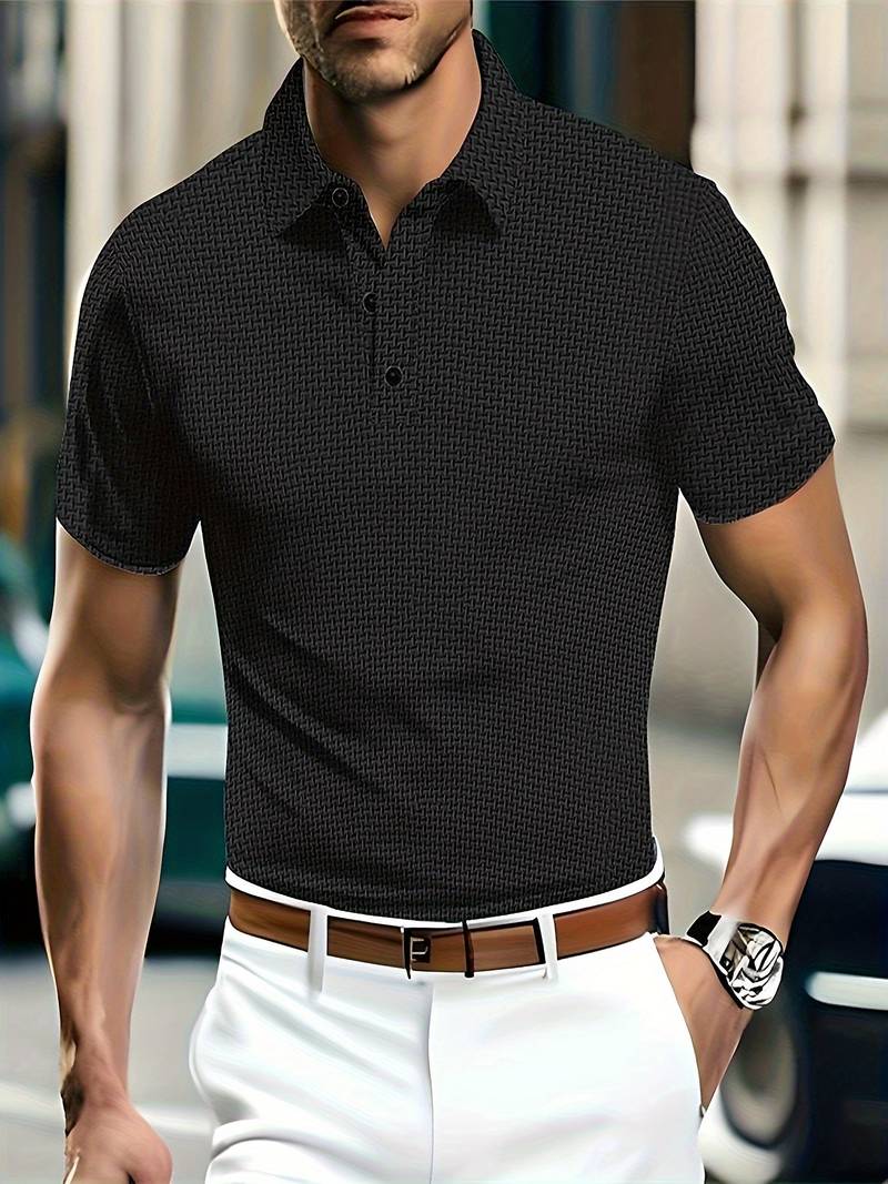 Variant image for Men's Casual Lightweight Shirt with Half Button Placket-9