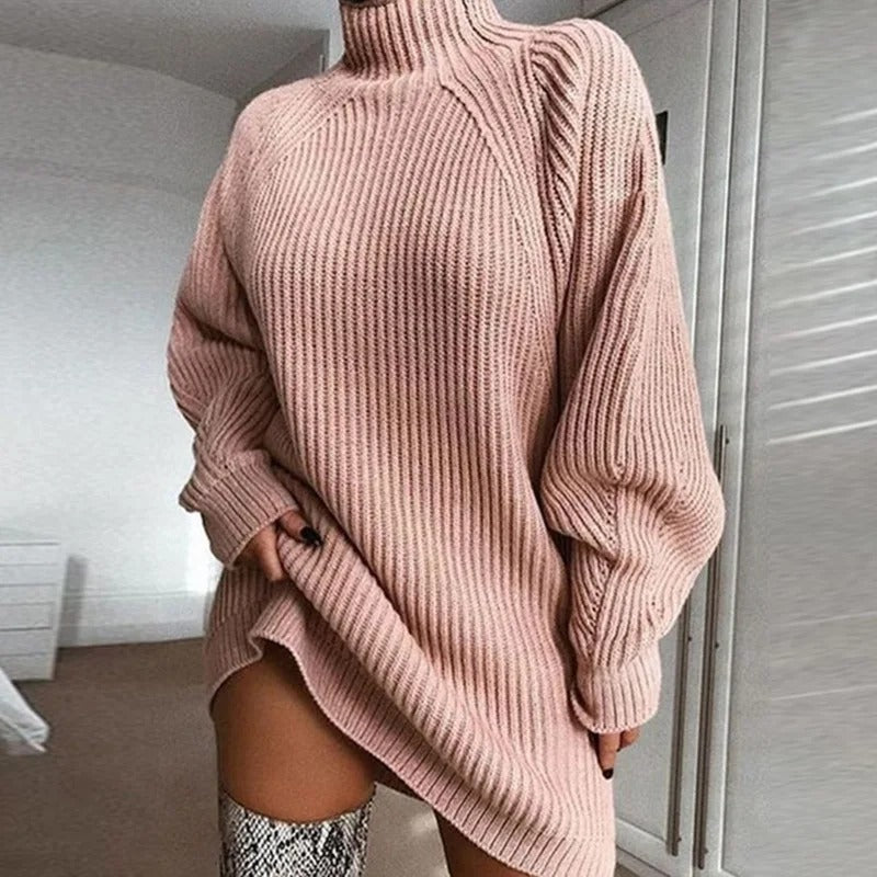 Women’s Casual Knitted Turtleneck Oversize Sweater | Perfect for All Seasons