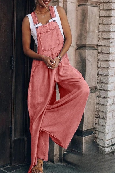 Variant image for Women's Stylish High-Quality Denim Jumpsuit with Adjustable Straps-13