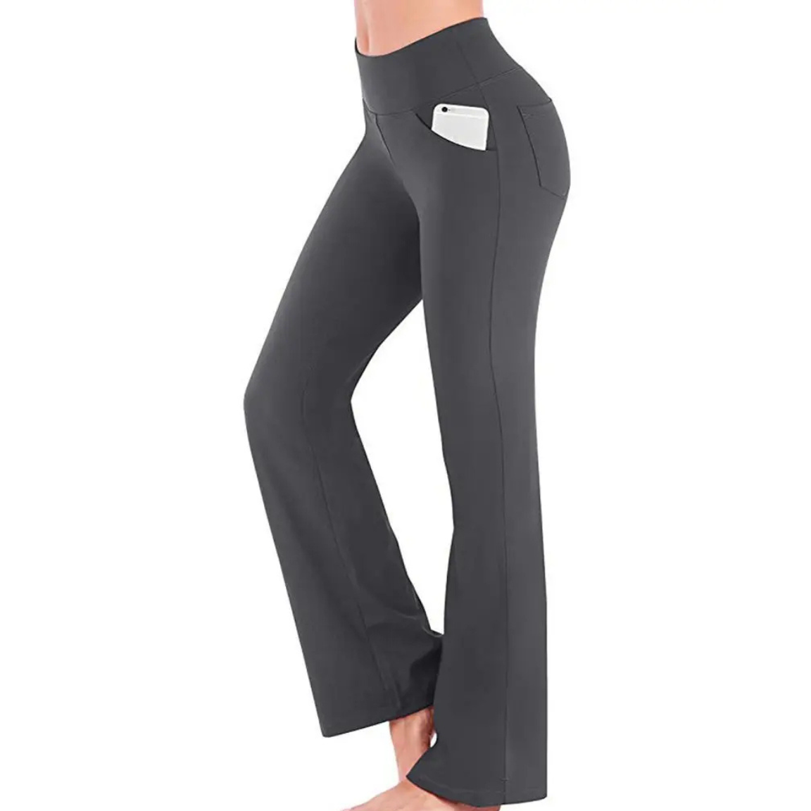 Women's Stylish Stretch Yoga Pants with High Waist and Phone Bag