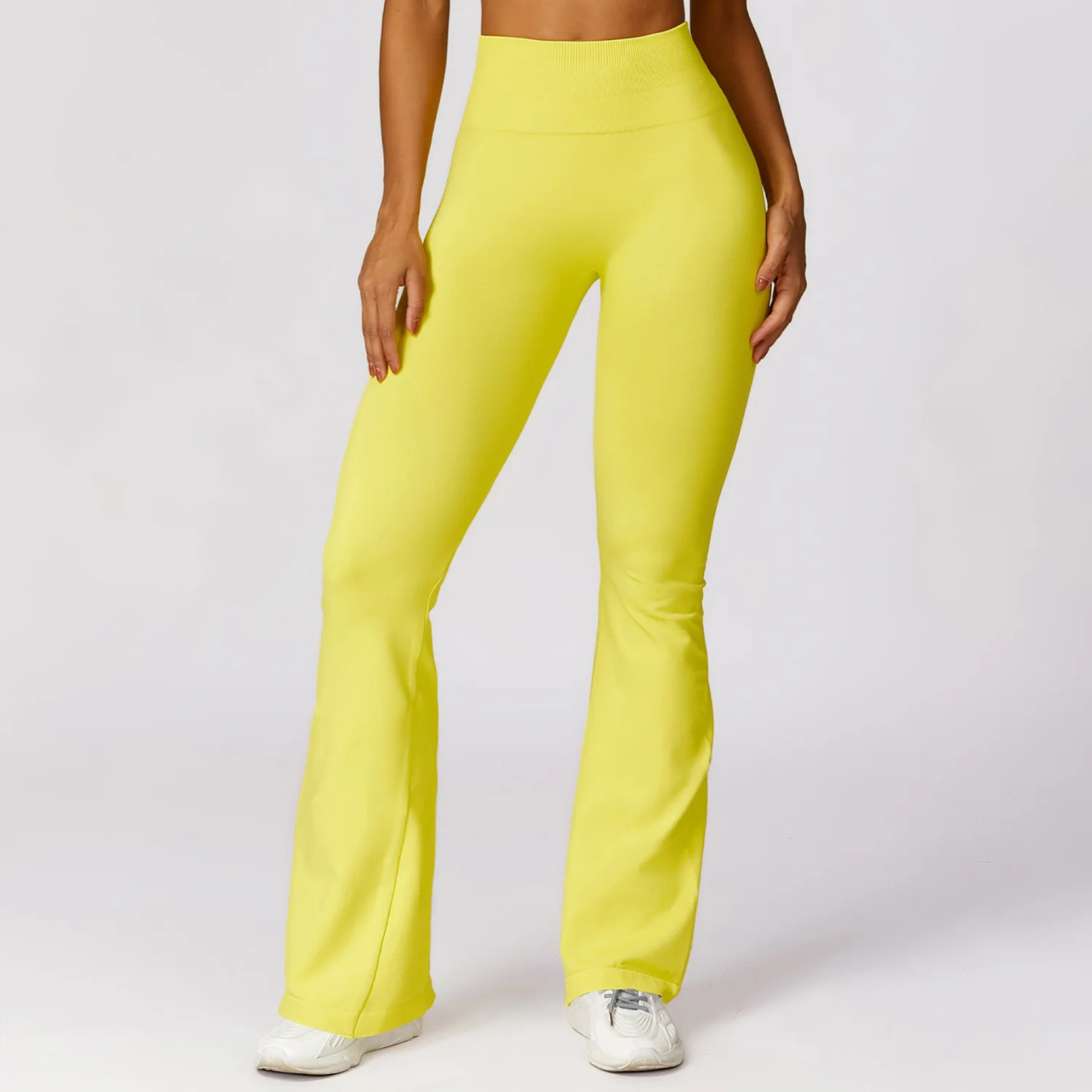 Women's Comfortable Seamless Yoga Pants with High Waist and Flared Legs