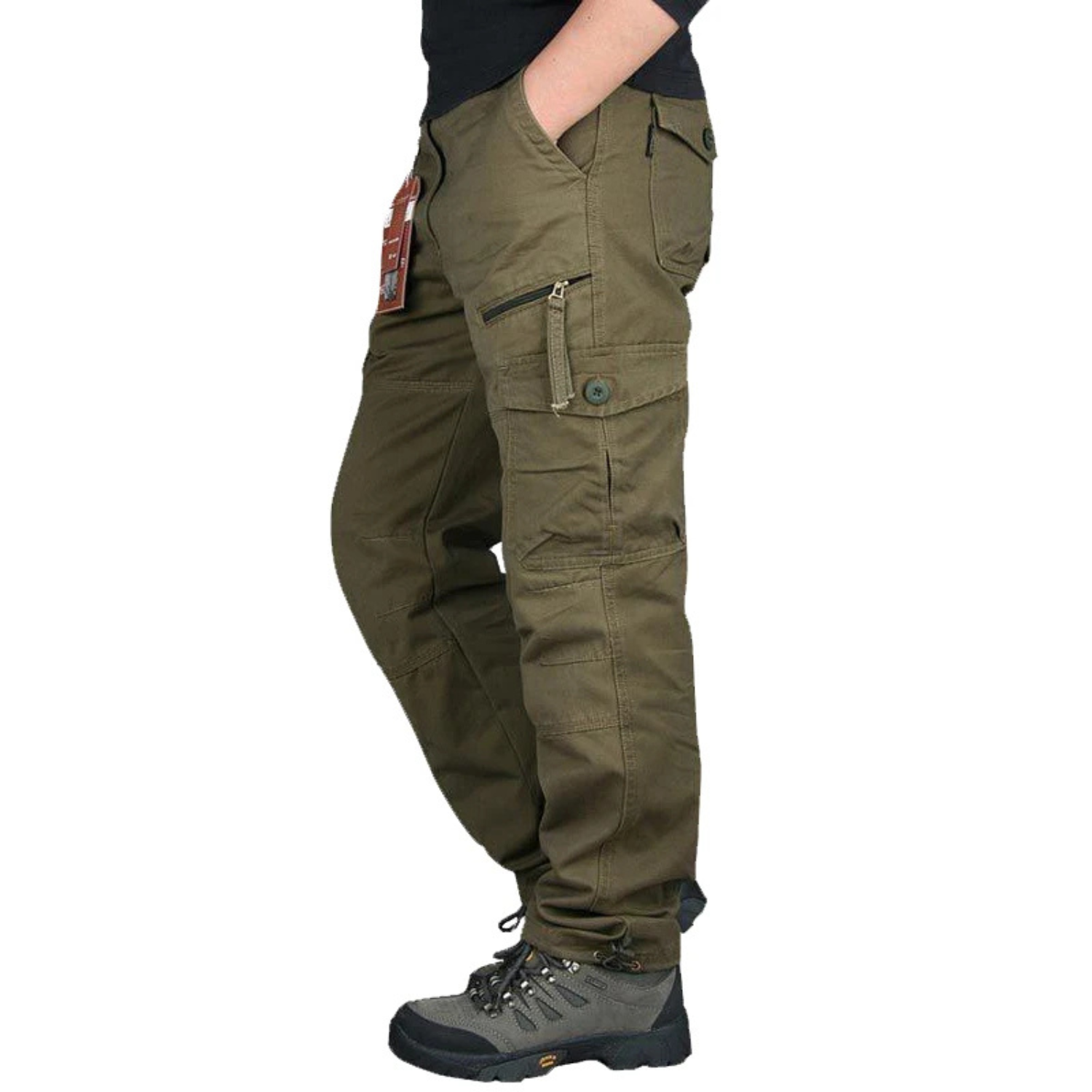 Men's Stylish Stretch Fabric Cargo Pants with Tactical Pockets