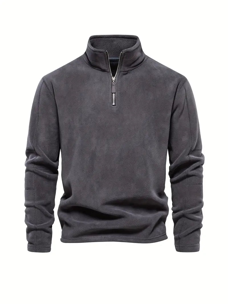 Variant image for Men's Stylish Corduroy Half Zip Sweater with Versatile Design-6