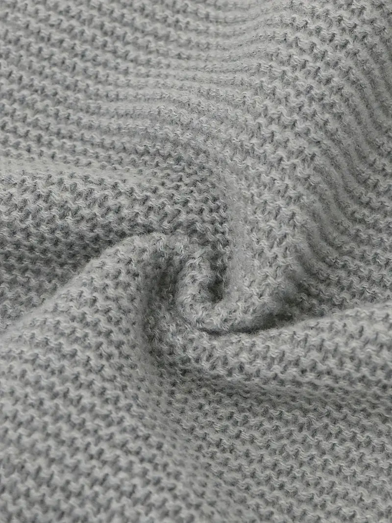 Women’s Classic Long Gray Knitted Cardigan | Perfect for All Seasons