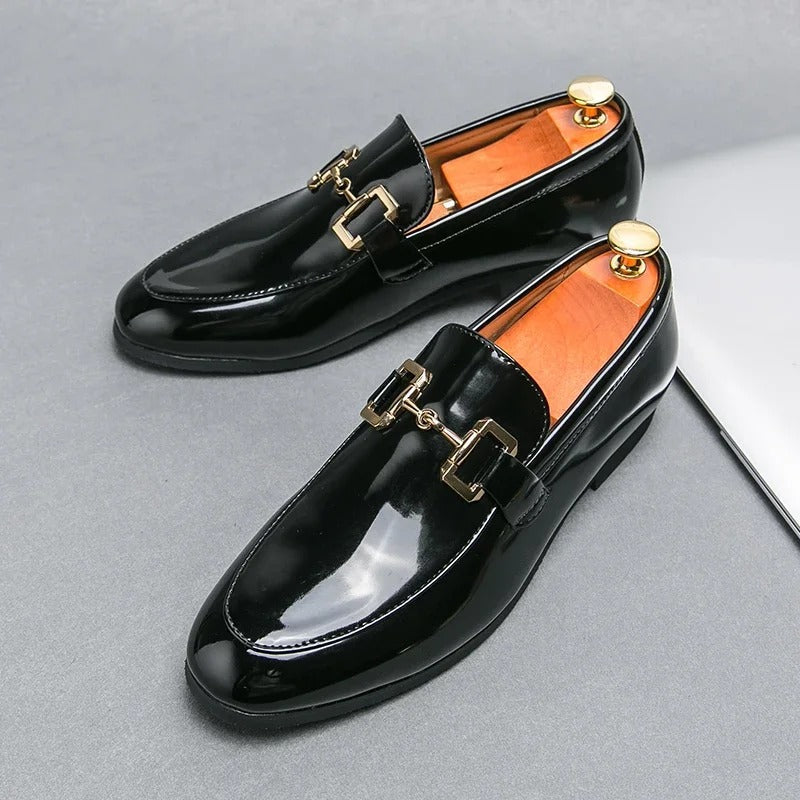 Men's Stylish Leather Loafer with Front Strap