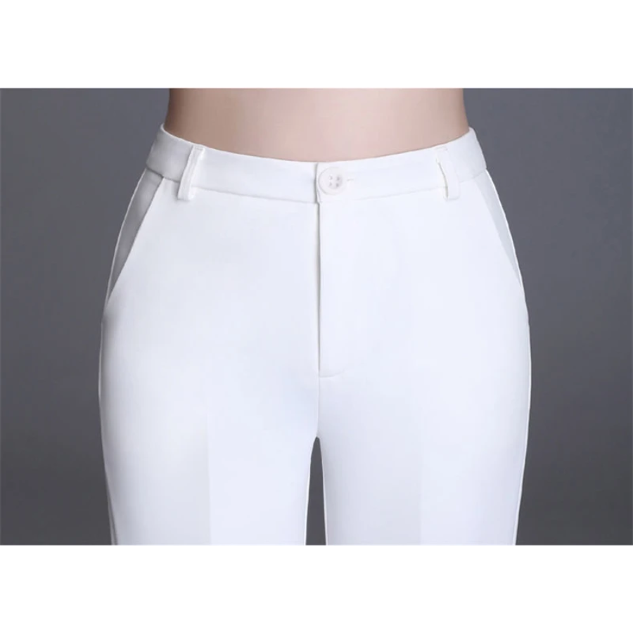 Women's Elegant High Waist Wide Leg Pants with Flared Design