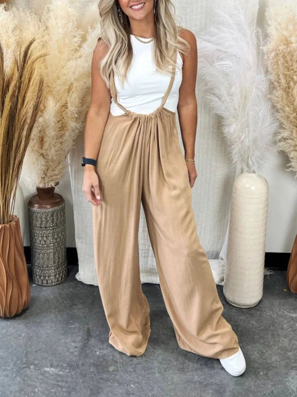 Variant image for Women's Comfortable Soft Fabric Jumpsuit with Loose Fit-7