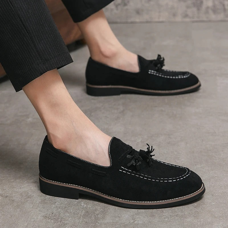 Variant image for Men's Refined Suede Loafers with Elegant Detailing-12