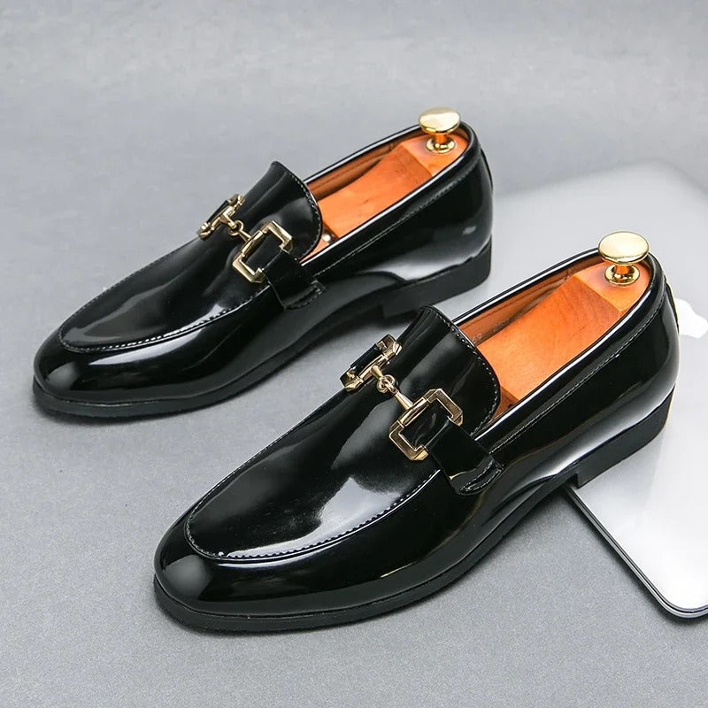 Men's Stylish Leather Loafer with Front Strap